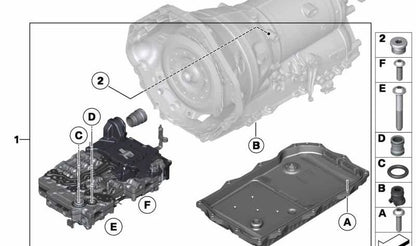Kit de reparación de mecatrónica OEM 24348687815 para BMW F25 con cambio GA8HP45Z. Original BMW.