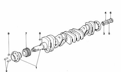 Chaveta de ajuste (Scheibenfeder) OEM 07119951461 para BMW E30, E34, E36, E38, E39, E46, E60, E61, E63, E64, E65, E66, E70, E83, E85, E86, E87, E90, E91, E92, E93, F01, F02, F10, F20, F30. Original BMW.
