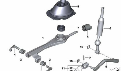 Palanca de cambio OEM 25117542202 para BMW E90, E91. Original BMW.