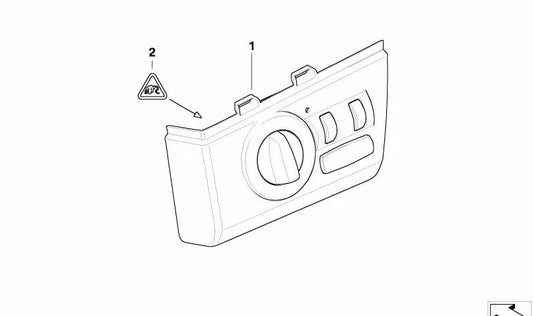 BEIGE LIGHT SWITCH 61313420277 FOR BMW X3 E83. Original BMW unit.