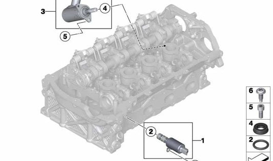 Tornillo de cabeza de lenteja M6x16 OEM 11367605225 para BMW F20, F30, F31 y MINI R56, R55, R57, R58, R59, R60, R61… y más. Original BMW y MINI.