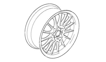 RADIAL-Styling 32 cerchi in lega per la serie BMW 5 E39 (OEM 36111092961). BMW originale