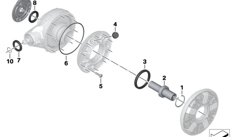 Tapa cubrecadena OEM 33749444188 para BMW Motorrad C650GT, C600Sport, C650Sport. Original BMW Motorrad.