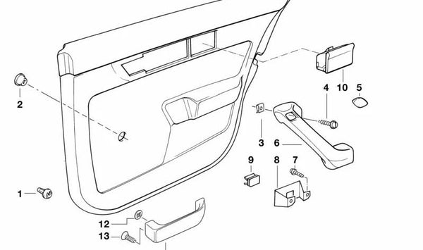 Refuerzo derecho OEM 51421978770 para BMW E34. Original BMW.