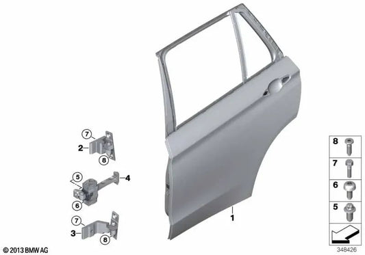 Freio da porta traseira para BMW X5 F15, F85, X6 F16, F86 (OEM 51227290593). BMW original