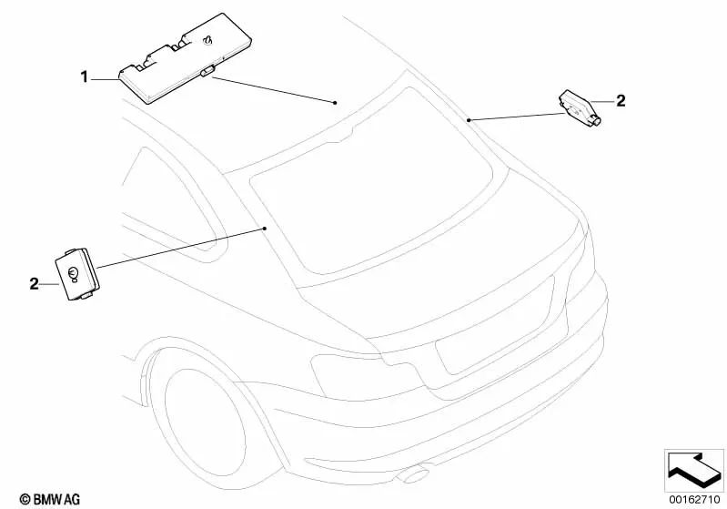 Diversity -Antennenverstärker für BMW E82, E90, E92 (OEM 65209187658). Original BMW