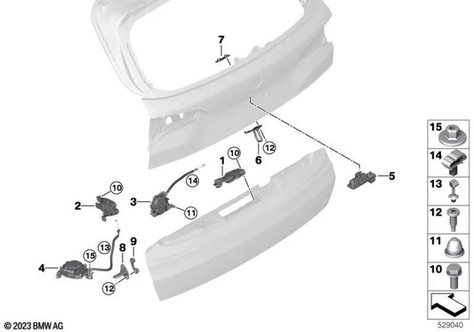 Antrieb Hecklappe para BMW X5 F95N, G05N, G18N, X7 G07N (OEM 51245A058D9). BMW original