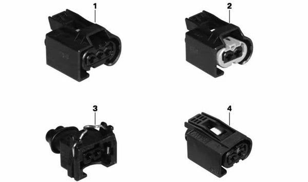 Conector eléctrico 2 pines OEM 12527789576 para BMW {E81, E82, E87, E87N, E88, F20, F20N, F21, F21N, E46, E90, E90N, E91, E91N, F30, F31, F34, E60, E60N, E61, E61N, E84, E83, E83N} y MINI {R55N, R56N, R57N, R58, R59, R60, R61}. Original BMW y MINI.