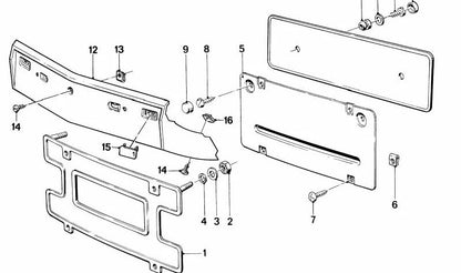 Tornillo de chapa de cabeza avellanada OEM 07149147132 para BMW E30, E28, E34, E24, E23. Original BMW. Ideal para fijaciones como maletero, paragolpes o soporte de matrícula.