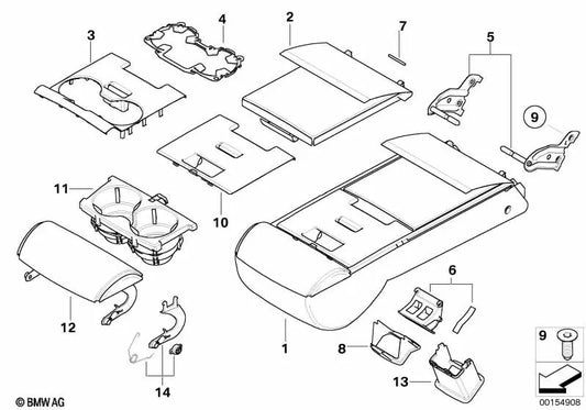 Entdeckung des Hauptquartiers für die BMW 5 E60 -Serie, E60N (OEM 52207135822). Original BMW