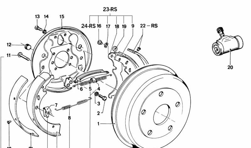 Tampa de fechamento para BMW E21, E12 (OEM 34211112791). BMW original