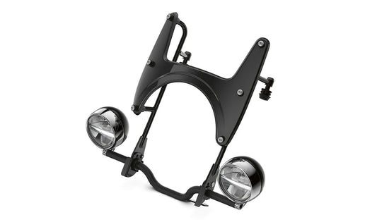 Soporte para parabrisas delantero negro OEM 46639446384 para motos BMW R 18, R 18 Classic, R 18 Roctane. Original BMW Motorrad.