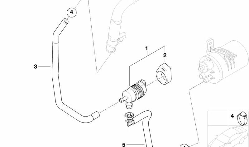 Tubo de ventilación del depósito OEM 13907837661 para BMW E46 M3, M3 CSL y Z3 M (E36). Original BMW.