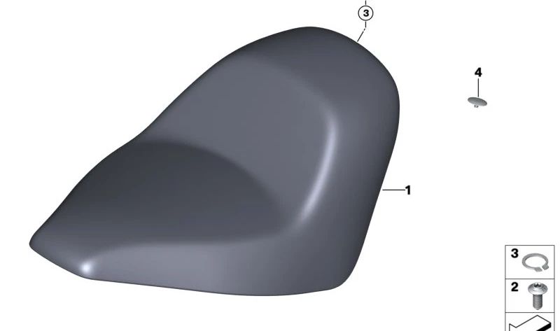 Caperuza OEM 46629444675 per BMW R Nine Motorcycles, R 18, R 18 Classic ... e altro. BMW MOTORAD originale.