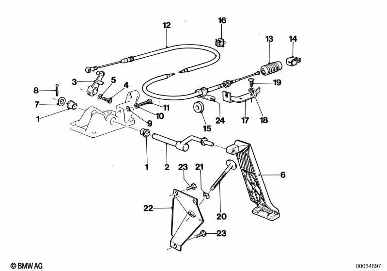 Fork part for BMW F07, F10, F11, F06, F12, F13, F01N, F02N (OEM 35412161158). Original BMW