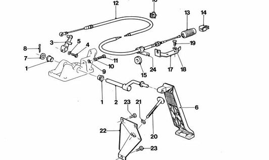 Silentblock OEM 35412160205 for BMW E26. Original BMW piece compatible with classic BMW models 1 E26 series (production of 01.07.1978 to 31.07.1981). Ideal for gas system repair. Original BMW.