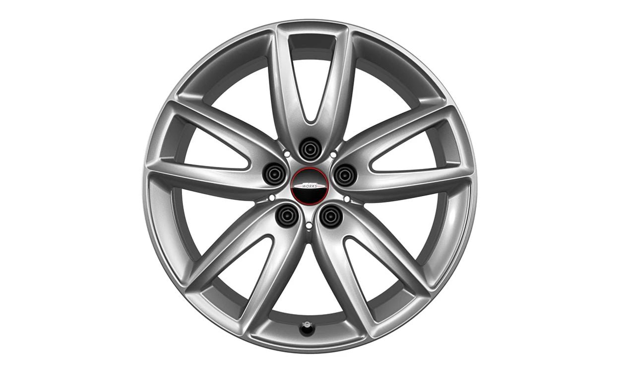Cerchio in lega leggera 18" 8J ET54 Bright Silver OEM 36106887612 per MINI Clubman F54, F54 LCI... e altro. MINI originale.