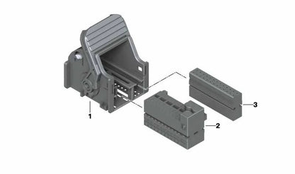 Tapa protectora conector OEM 63117386753 para BMW F30 316d, 316i, 318d (todos los modelos compatibles del 07/2015 al 10/2018). Recambio original BMW.