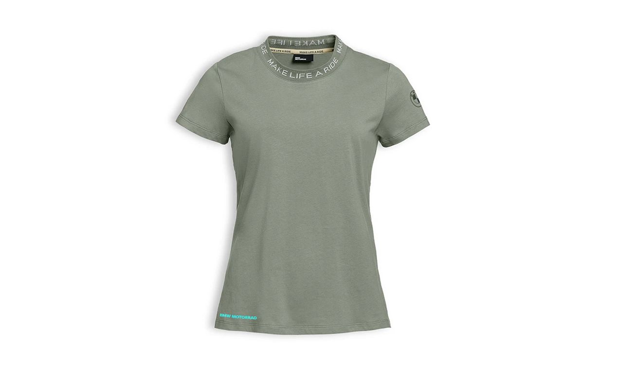 Camiseta "Make Life a Ride" caqui talla XL OEM 76615B3E483 para BMW. Original BMW Motorrad.