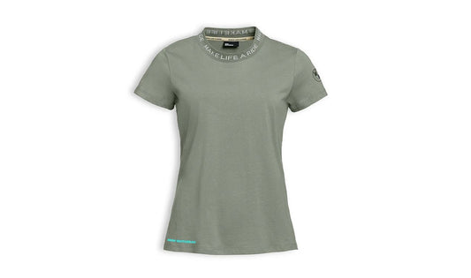 Camiseta "Make Life a Ride" caqui talla XL OEM 76615B3E483 para BMW. Original BMW Motorrad.