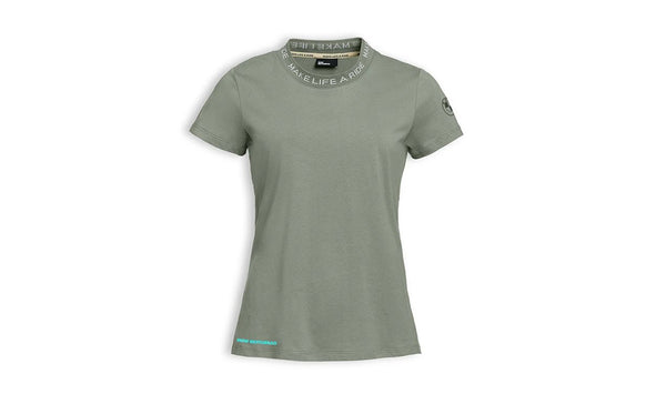 Camiseta "Make Life a Ride" caqui talla XL OEM 76615B3E483 para BMW. Original BMW Motorrad.