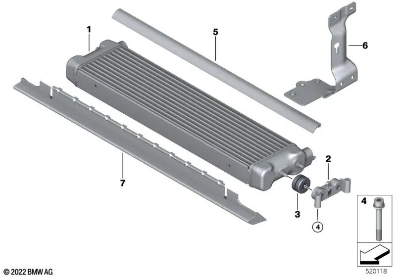 Lati di gomma per BMW Series 3 E30, Serie 5 E60, E61N, F10, F90, F90N, Serie 6 E24, E63, E64, F06, F12, F13, Serie 8 E31, F91, F92, F93, G15, G16 (OEM 17211712839 ). BMW originale
