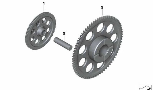 Rueda doble OEM 11267729684 para BMW Motorrad C 600 Sport, C 650 Sport, C 650 GT. Original BMW Motorrad.