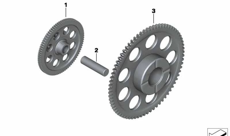 Eje delantero OEM 11267729687 para BMW C 600 Sport, C 650 Sport, C 650 GT. Original BMW Motorrad.