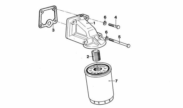 Cabeza del Filtro de Aceite para BMW (OEM 11421304396). Original BMW