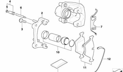 Pinza de freno trasera izquierda OEM 34216768693 para BMW E81, E82, E87, E87N, E88. Pieza original BMW para sistema de frenos trasero.