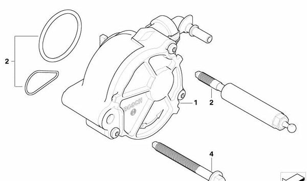 Bomba de vacío OEM 11667806000 para MINI R55 y R56 (Cooper y One, manual y automático, 2007-2010). Original MINI.