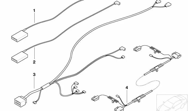 OEM 54318254274 Cablaggio di molefazione posteriore per BMW E46 318CI (BP71, BP72, BP81, BP82, BW71, BW72, BW81, BW82, BY71, BY72). BMW originale.