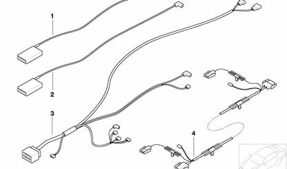 OEM 54318254274 Cablaggio di molefazione posteriore per BMW E46 318CI (BP71, BP72, BP81, BP82, BW71, BW72, BW81, BW82, BY71, BY72). BMW originale.