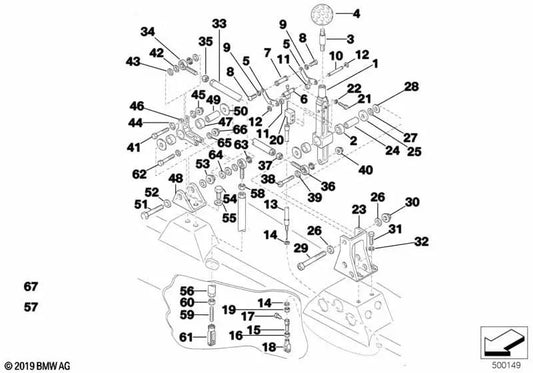 Pomo de cambio de marchas OEM 25112483247 para BMW E36, E46, E90... y más. Original BMW.