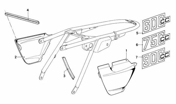 Cubierta de batería izquierda OEM 46631231862 para BMW Motorrad (Modelos compatibles: R1250GS, R1200GS, R1250RT, R1200RT). Original BMW.
