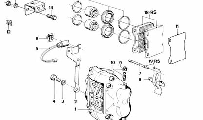 Guardabarros para BMW E12, E24, E23 (OEM 34111116005). Original BMW
