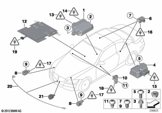 Unità di controllo dell'airbag per BMW E82, E88, E92N, E93N (OEM 65779264916). BMW originale