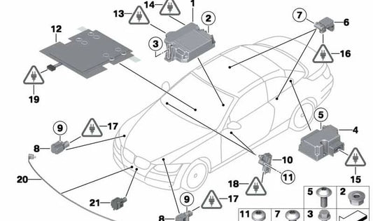 Sechseckschraube für BMW E81, E82, E87, E88, E90, E91, E92, E93 und Mini R50, R52, R53 (OEM 07119905042). Original BMW