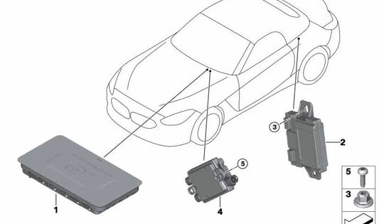 Cargador inalámbrico NFC OEM 84105A7F847 para BMW G42, G87, G20, G20N, G21, G21N, G28, G28N, G80, G80N, G81, G81N, G22, G22N, G23, G23N, G26, G26E, G26F, G26N, G82, G82N, G83, G83N, G38N, G11, G11N, G12N, F91, F92, F93, G14, G15, G16, F97N, G01, G01