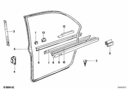 Linksabdeckung für BMW 7 E23 -Serie (OEM 51221869907). Original BMW