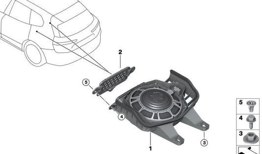 Tuerca de inserción plástica OEM 07149295514 para BMW F82, G01, F97, G02, F98, i3 I01, i8 I12, I15. Uso común en capó y portón. Original BMW.
