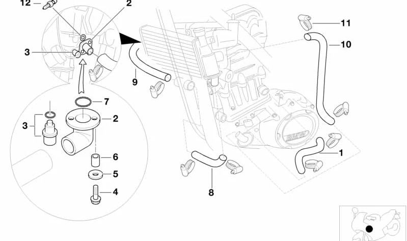 Anillo obturador OEM 11127652951 para motos BMW F 650 CS, F 650 GS, F 650 GS Dakar. Original BMW Motorrad.