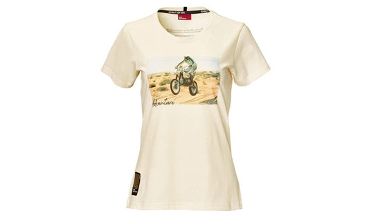 Camiseta Adventure mujer color blanco roto talla XS OEM 76617109974 para BMW. Original BMW Motorrad.