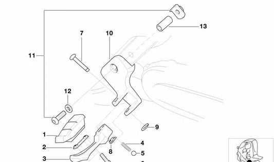 Perno OEM 46712335607 para BMW Motorrad R1100S, C1... y más. Original BMW Motorrad.