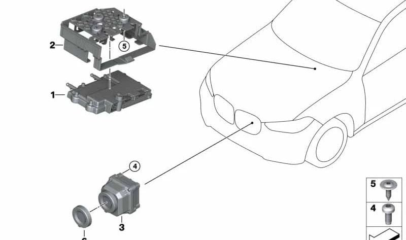 Support basé sur l'OEM de la vision nocturne 66546808786 pour BMW G05, F95, G06, F96, G07. BMW d'origine.