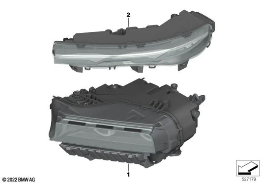 Links untere LED -Scheinwerfer für BMW G09 (OEM 63115A40885). Original BMW.