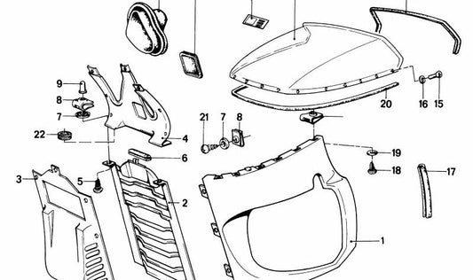 PARABRISAS OEM 46631235414 for BMW R 1200 GS (K25) and R 1200 GS Adventure (K25). Compatible with models made between 2003 and 2012. Original replacement BMW.