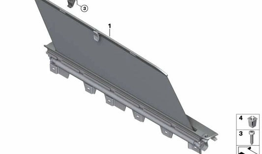 Protection de porte arrière droite Persan pour la série BMW 3 G21, G81 (OEM 51427473832). BMW d'origine