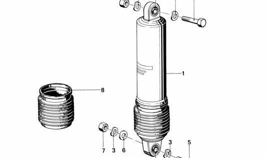 Fuelle horquilla OEM 33531240811 para BMW R50, R60 y R69S. Original BMW.
