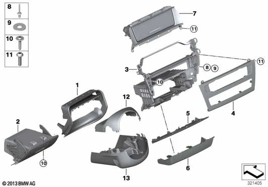 Hendidura Cover für BMW F25, F26 (OEM 51459184290). Original BMW